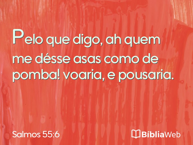 Salmos 55:6 em imagem para compartilhar