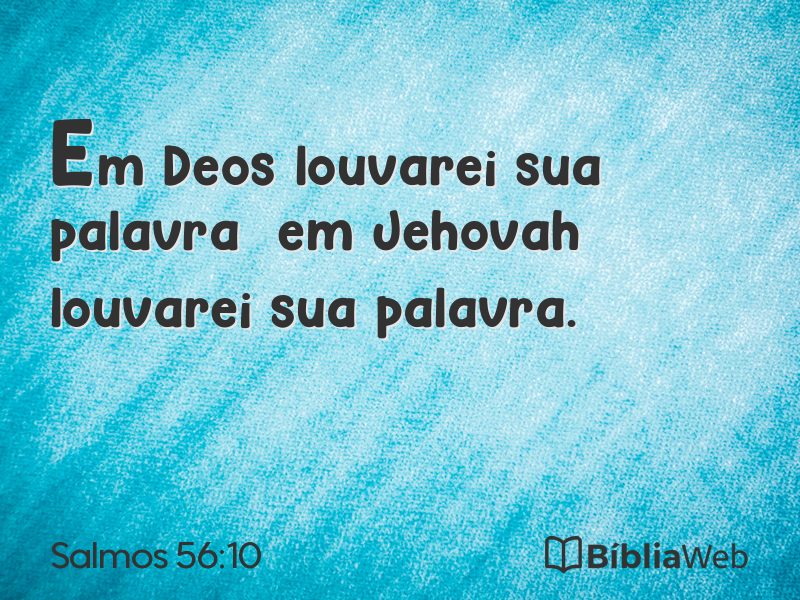 Salmos 56:10 em imagem para compartilhar