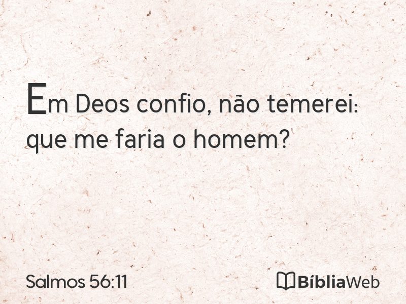 Salmos 56:11 em imagem para compartilhar