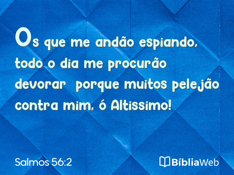 Salmos 56:2 em imagem para compartilhar