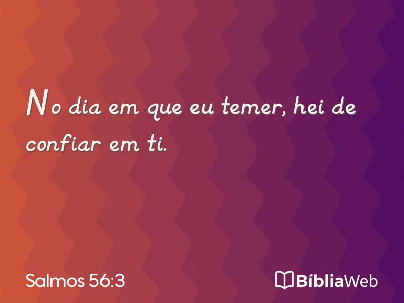 Salmos 56:3 em imagem para compartilhar