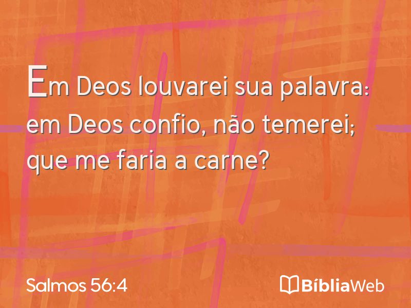 Salmos 56:4 em imagem para compartilhar