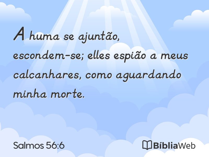 Salmos 56:6 em imagem para compartilhar
