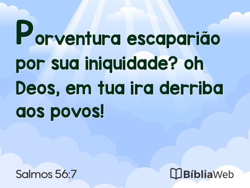 Salmos 56:7 em imagem para compartilhar