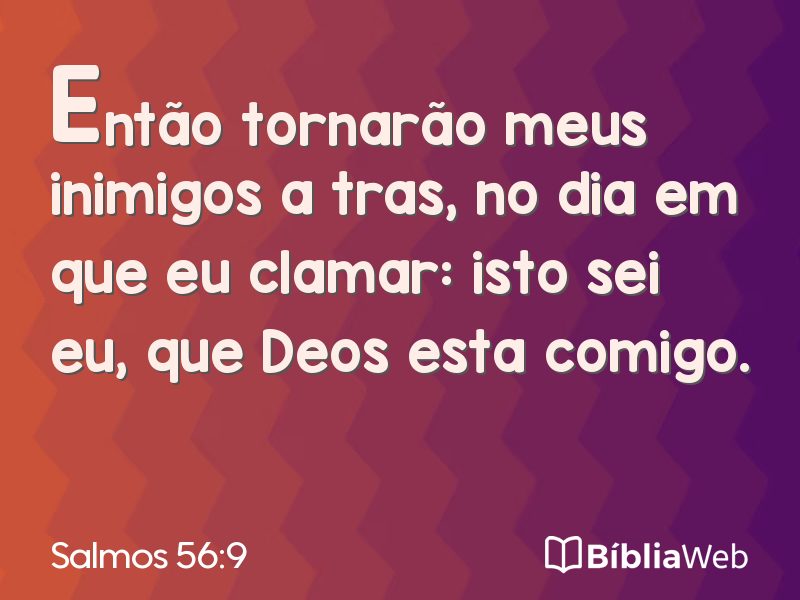 Salmos 56:9 em imagem para compartilhar
