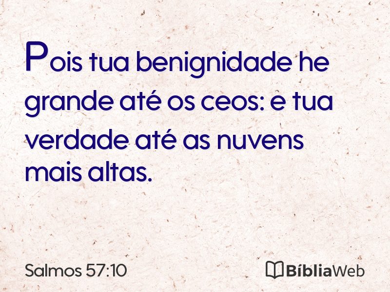 Salmos 57:10 em imagem para compartilhar