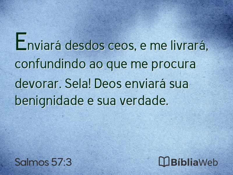 Salmos 57:3 em imagem para compartilhar
