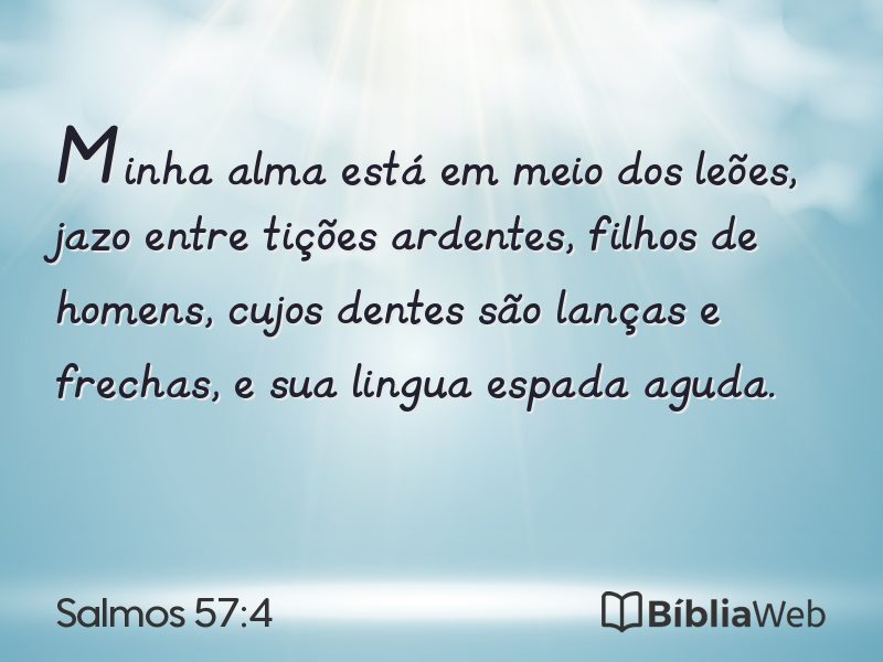 Salmos 57:4 em imagem para compartilhar