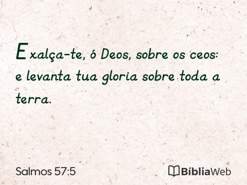 Salmos 57:5 em imagem para compartilhar