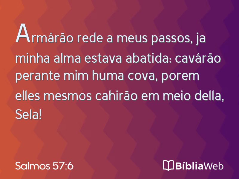 Salmos 57:6 em imagem para compartilhar