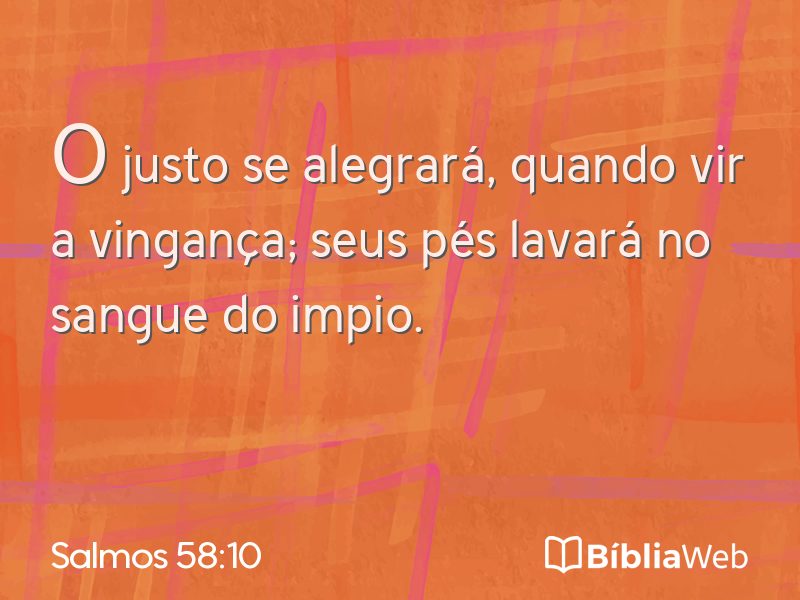 Salmos 58:10 em imagem para compartilhar