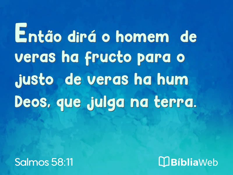 Salmos 58:11 em imagem para compartilhar