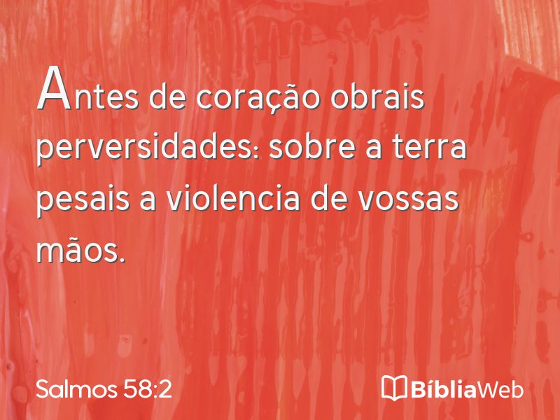 Salmos 58:2 em imagem para compartilhar
