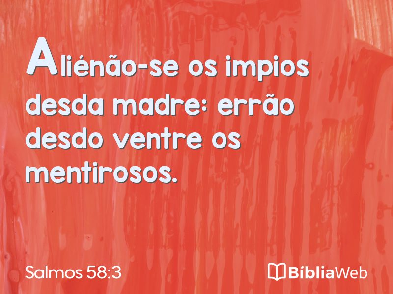 Salmos 58:3 em imagem para compartilhar