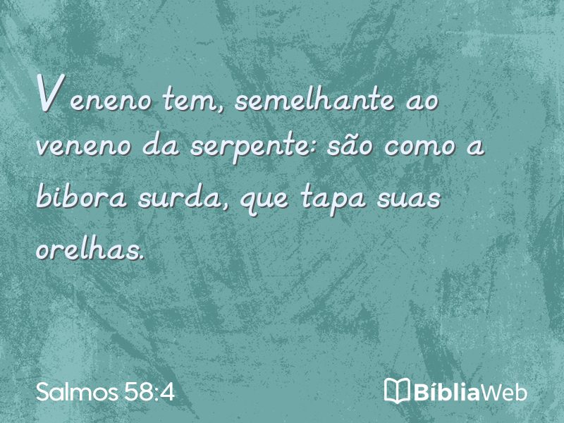 Salmos 58:4 em imagem para compartilhar