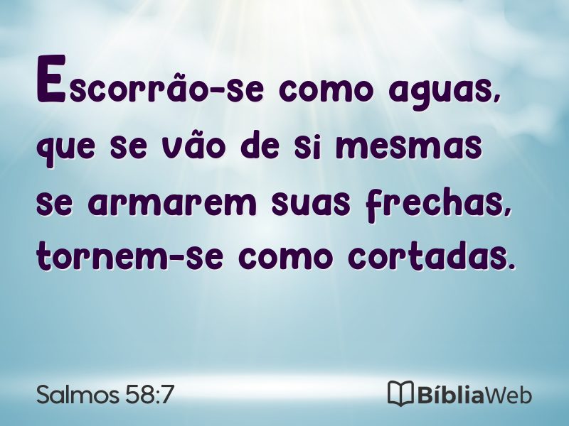 Salmos 58:7 em imagem para compartilhar