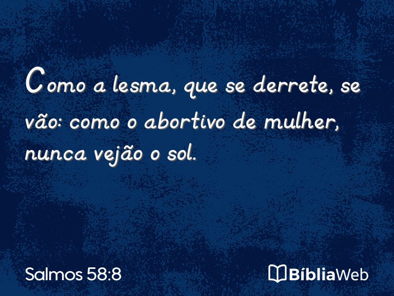 Salmos 58:8 em imagem para compartilhar