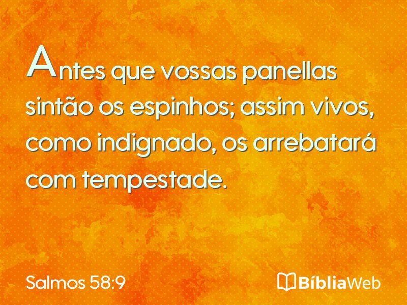 Salmos 58:9 em imagem para compartilhar