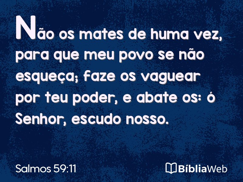Salmos 59:11 em imagem para compartilhar
