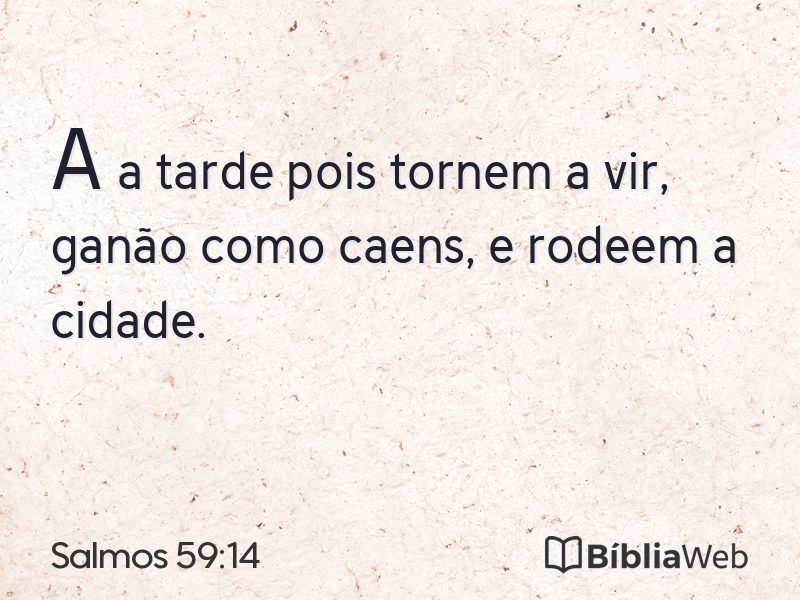 Salmos 59:14 em imagem para compartilhar