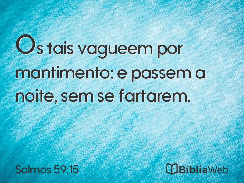 Salmos 59:15 em imagem para compartilhar