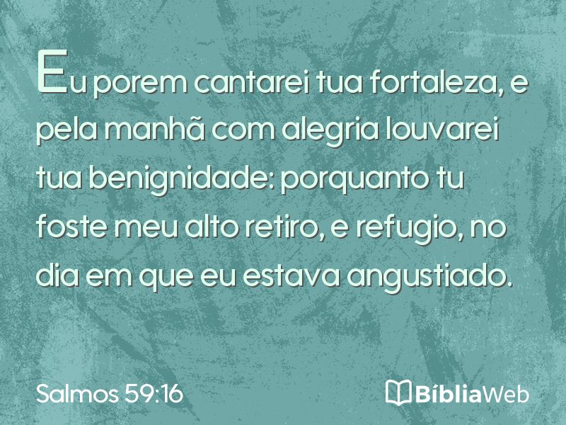Salmos 59:16 em imagem para compartilhar