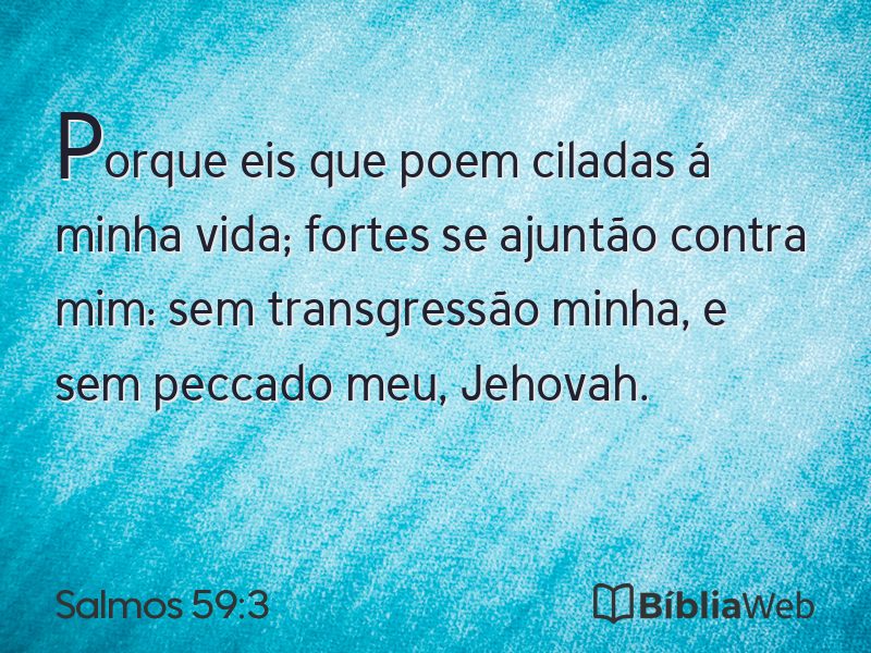Salmos 59:3 em imagem para compartilhar