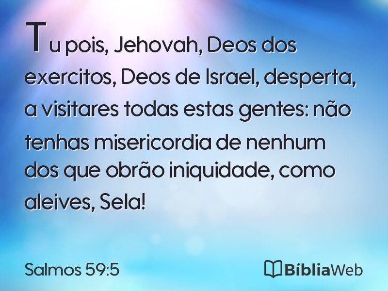 Salmos 59:5 em imagem para compartilhar