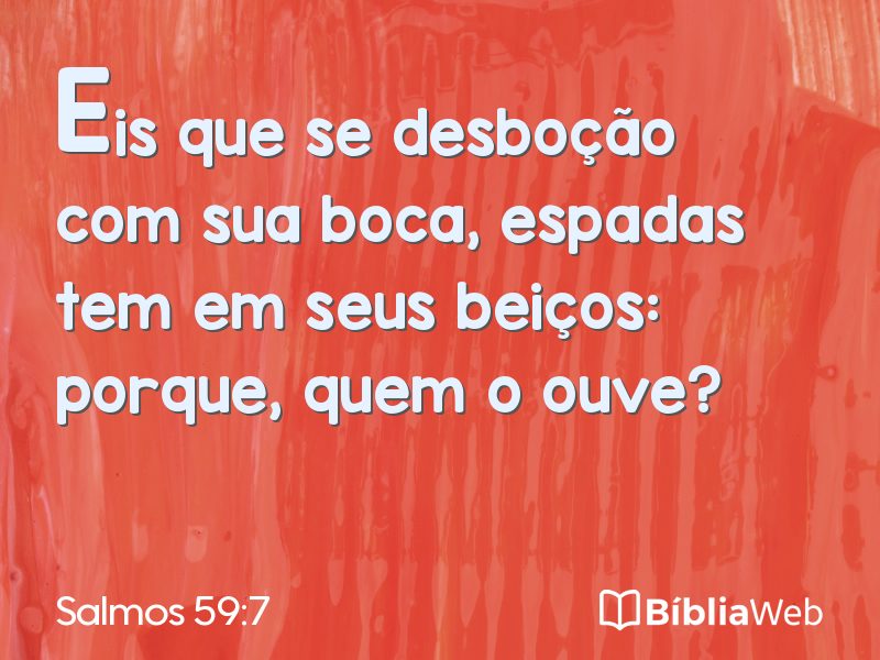Salmos 59:7 em imagem para compartilhar