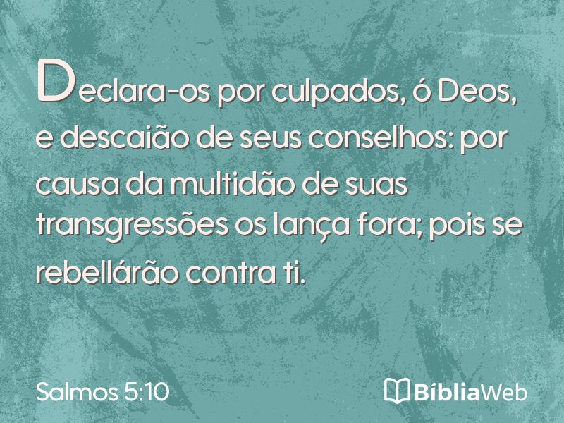 Salmos 5:10 em imagem para compartilhar