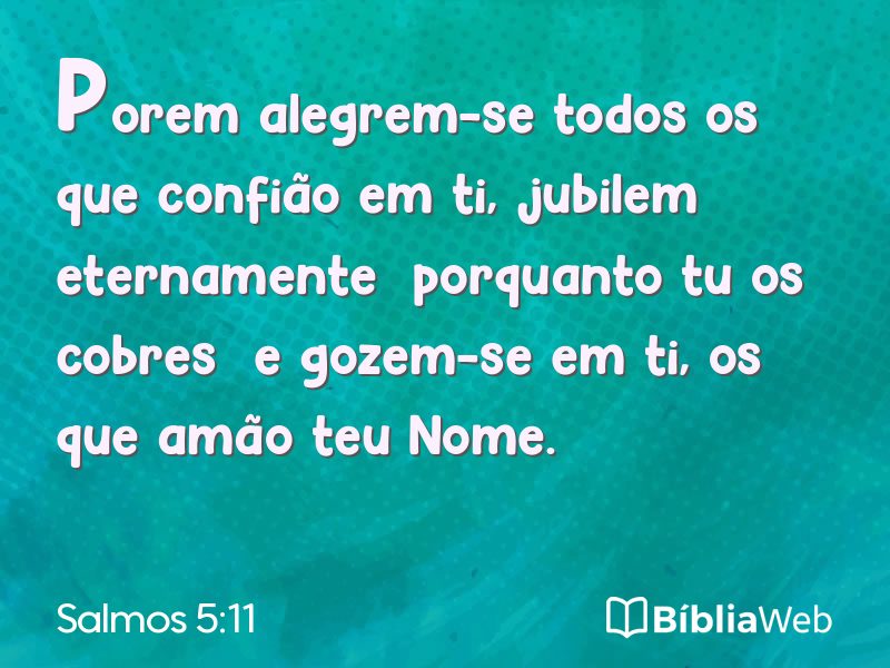 Salmos 5:11 em imagem para compartilhar