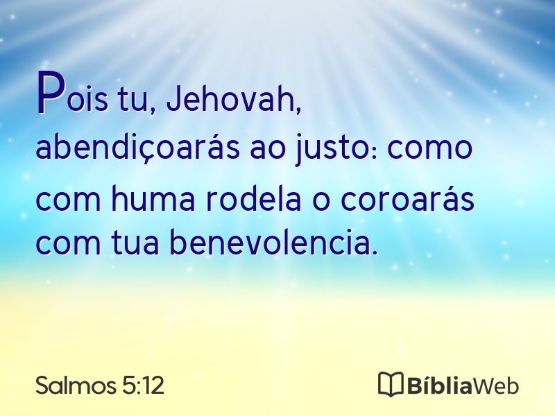 Salmos 5:12 em imagem para compartilhar
