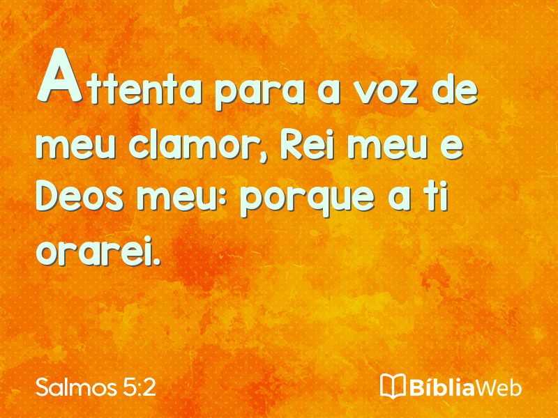 Salmos 5:2 em imagem para compartilhar