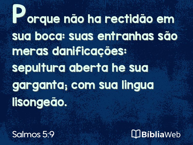 Salmos 5:9 em imagem para compartilhar