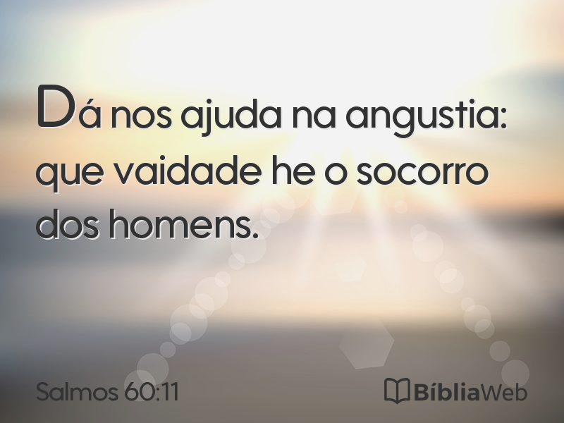 Salmos 60:11 em imagem para compartilhar