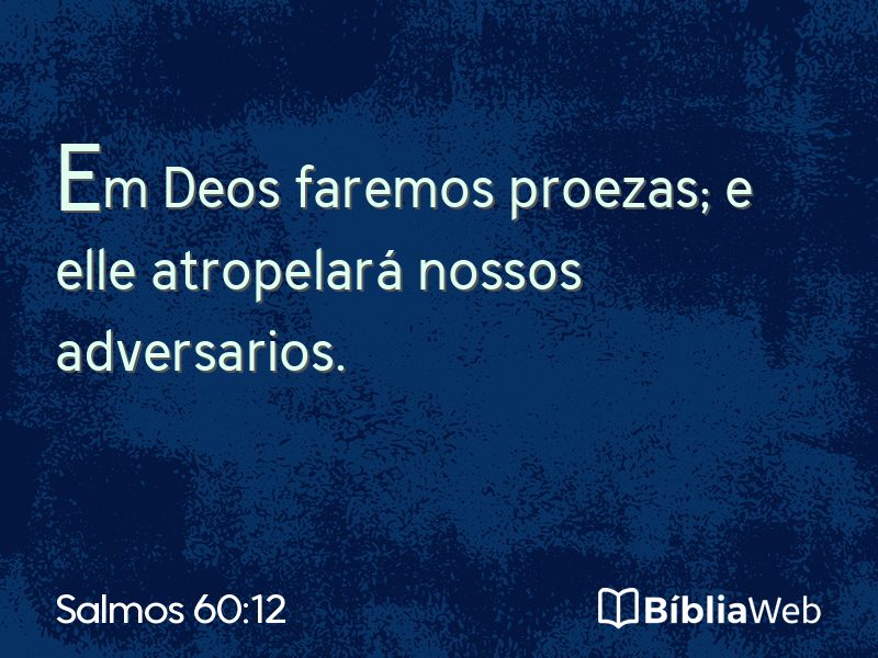 Salmos 60:12 em imagem para compartilhar