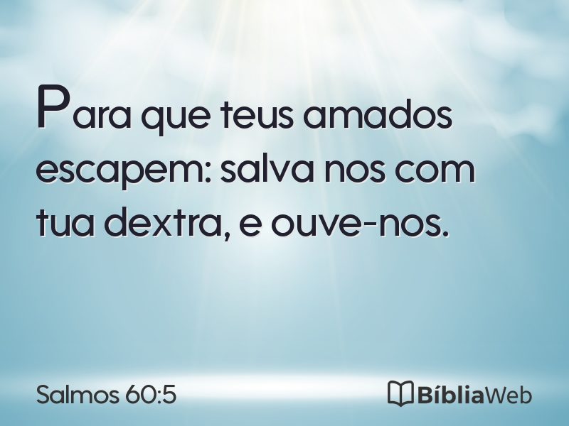 Salmos 60:5 em imagem para compartilhar