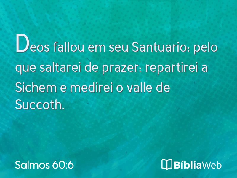 Salmos 60:6 em imagem para compartilhar