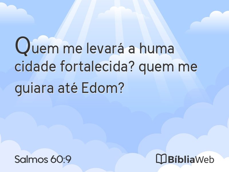 Salmos 60:9 em imagem para compartilhar