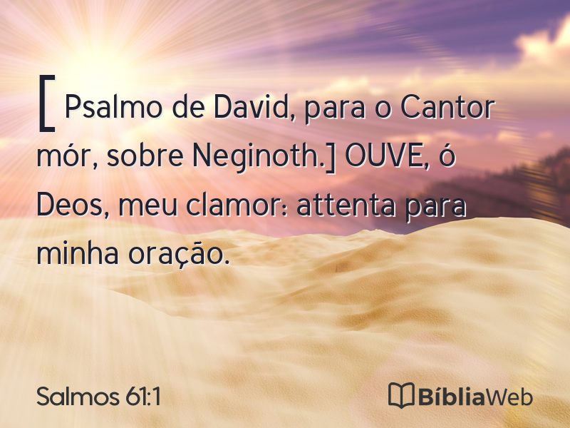 Salmos 61:1 em imagem para compartilhar