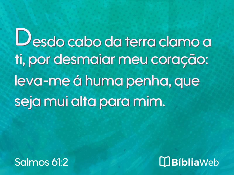 Salmos 61:2 em imagem para compartilhar