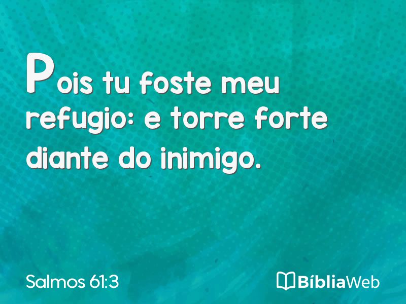 Salmos 61:3 em imagem para compartilhar