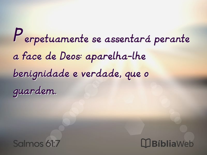 Salmos 61:7 em imagem para compartilhar