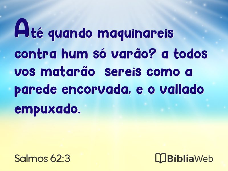 Salmos 62:3 em imagem para compartilhar