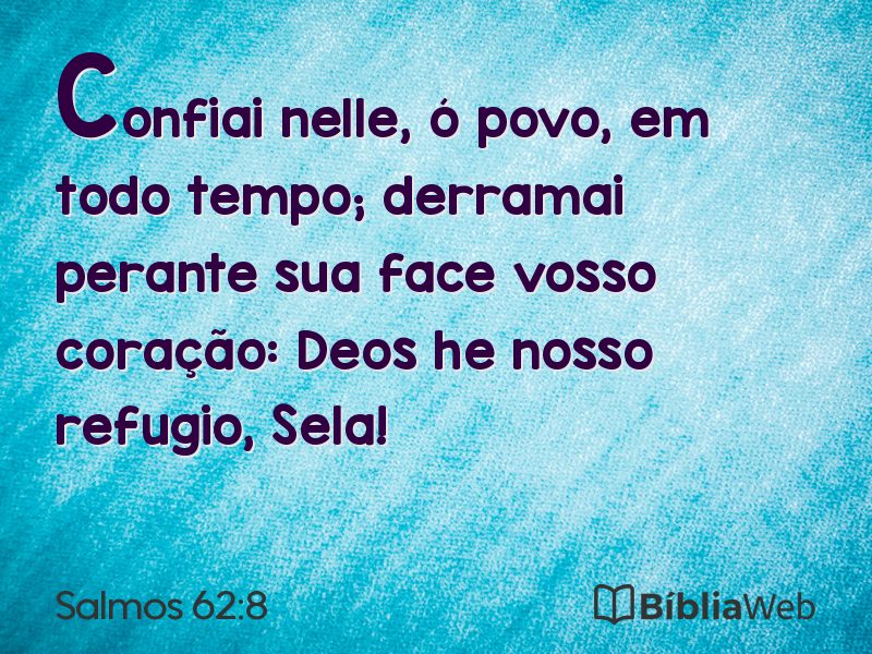 Salmos 62:8 em imagem para compartilhar