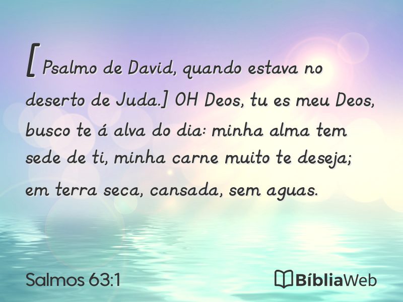Salmos 63:1 em imagem para compartilhar