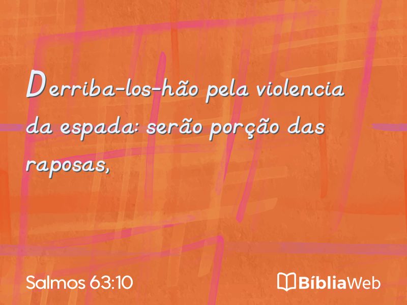 Salmos 63:10 em imagem para compartilhar