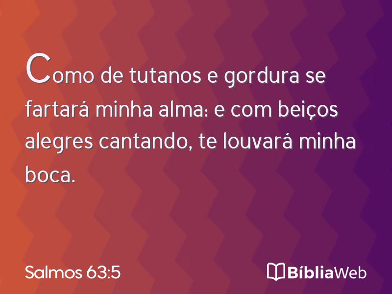 Salmos 63:5 em imagem para compartilhar
