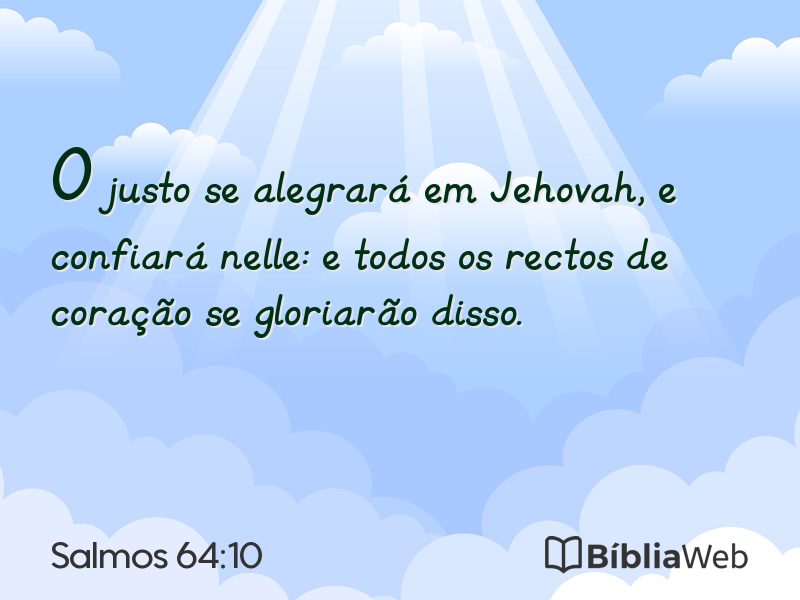 Salmos 64:10 em imagem para compartilhar