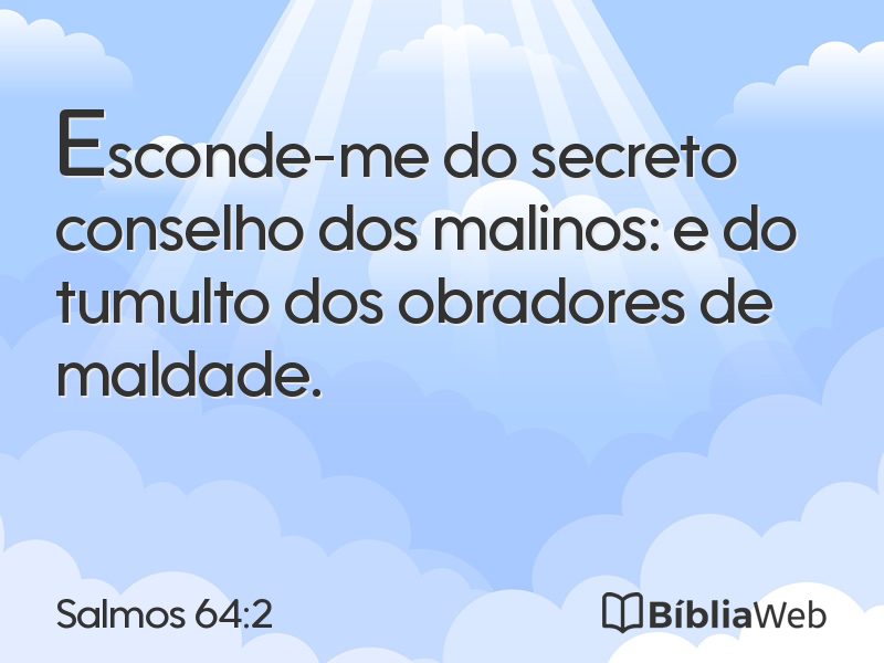 Salmos 64:2 em imagem para compartilhar